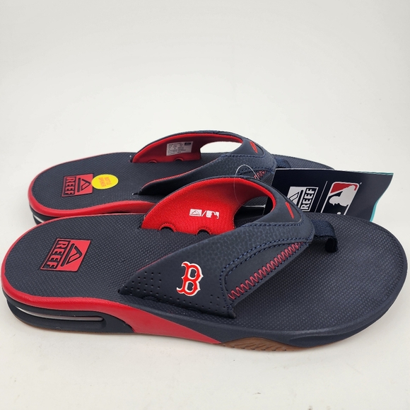 REEF Boston Red Sox Fanning X MLB Sandals Bottle Opener Sole Men Size NWT